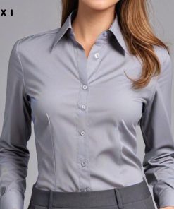Áo Sơ Mi Nữ Màu Xám IXI - Thanh Lịch, Nhẹ Nhàng, Chất Liệu Cao Cấp