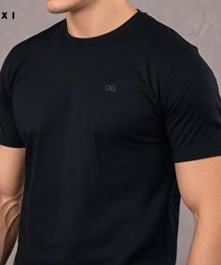 Áo Thun Nam Màu Đen - IXI Cotton Cao Cấp, Thiết Kế Đơn Giản, Phong Cách