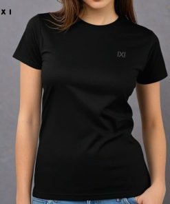 Áo Thun Nữ Màu Đen - IXI Cotton Cao Cấp, Thiết Kế Thanh Lịch